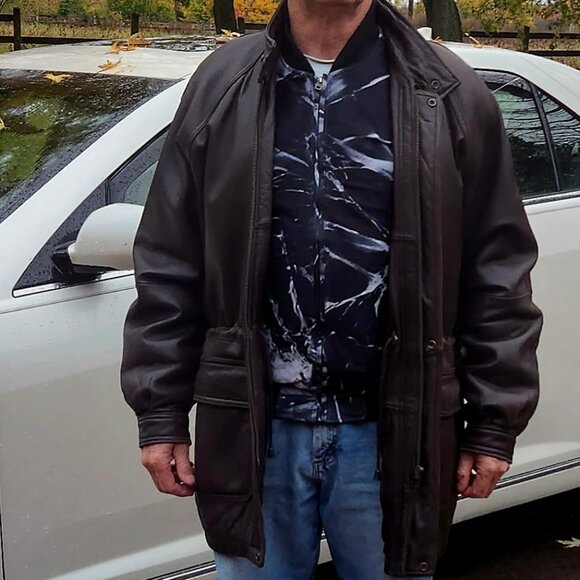 Danier soft leather dress coat lots of pockets full zipper Thinsulate Lining - Picture 3 of 11